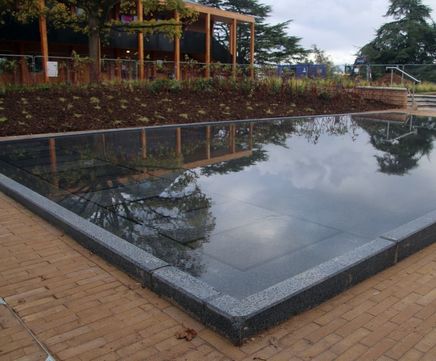 Reflective mirror pool for university campus