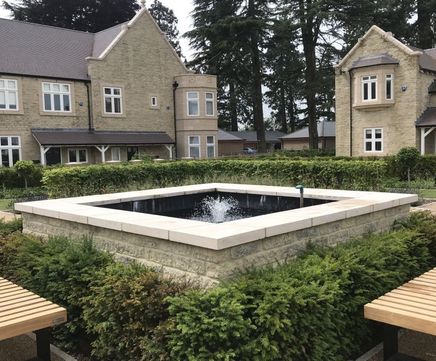 Courtyard water feature for Haseley Manor development