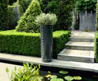 Myth Tall Riveted Column zinc planter