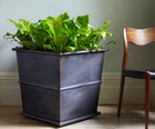 Sylvan Single Ribbed Box copper planter