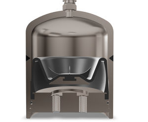 PipeHugger - liquid-filled carbon steel pulsation damper for pipes
