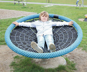Satellite Carousel - steel playground roundabout for spinning and reclining