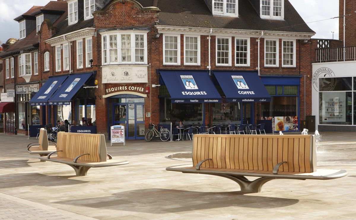 Bespoke seats for Letchworth town centre Factory Furniture ESI