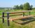 MURTON FSC hardwood and steel picnic table and benches 1
