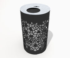 OSSO small contemporary mild steel litter bin