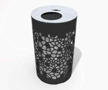 OSSO small contemporary mild steel litter bin