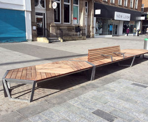 Contemporary outdoor seating for high street - Stockton