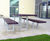 TORD FSC hardwood picnic table and bench set 2