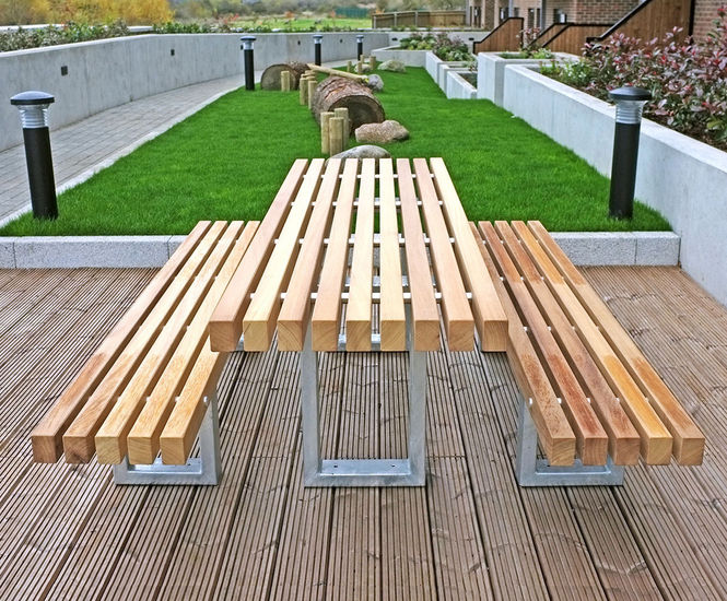 TORD FSC hardwood picnic table and bench set