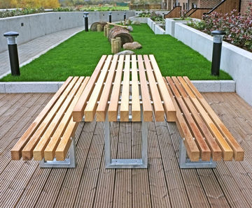 TORD FSC hardwood picnic table and bench set