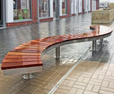 CHRONOS hardwood seat with stainless steel base - on this page