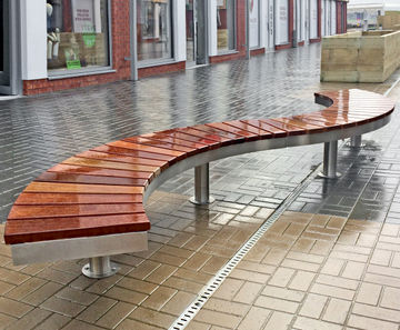 CHRONOS hardwood seat with stainless steel base