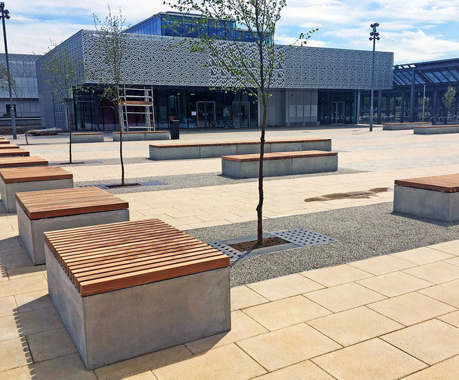 Bespoke seating for HVM at railway station