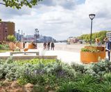 Bespoke rotating seating for Riverside Gardens, London - on this page