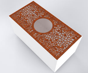 OSSO aluminium and corten steel tree planters