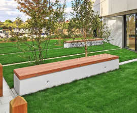 SOCA concrete and timber bench