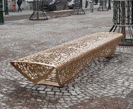 OSSO contemporary mild steel bench