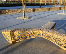 OSSO³ contemporary mild steel bench