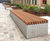 SOCA - contemporary outdoor timber bench with base options 2