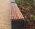 TORD - timber and steel wall-mounted gabion benches 3