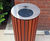 BOORT FSC timber and stainless steel litter bin - large 1