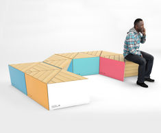 Sonobe indoor modular seating units
