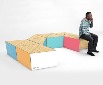 Sonobe indoor modular seating units