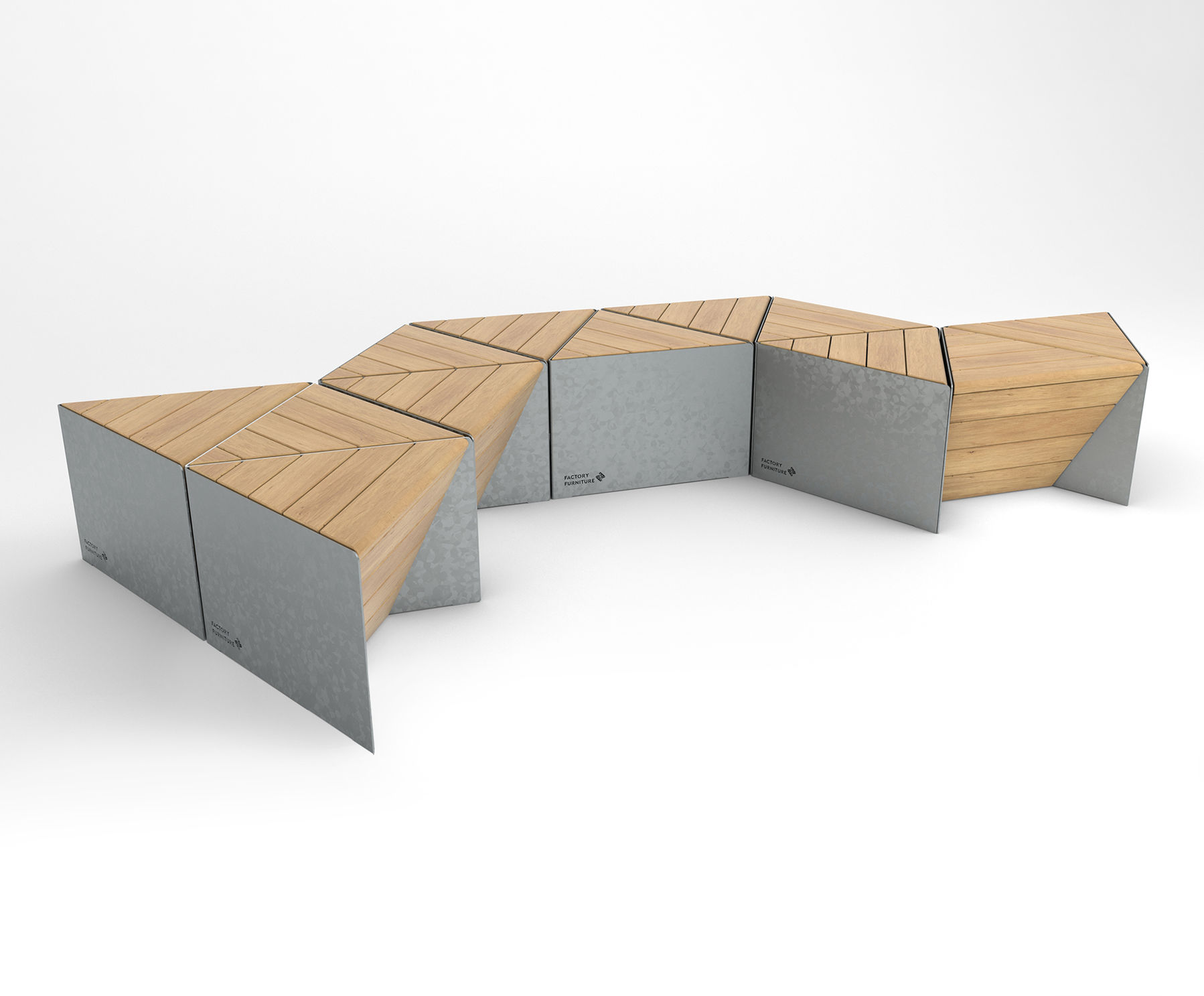 Sonobe outdoor seating modules | Factory Furniture | ESI External Works