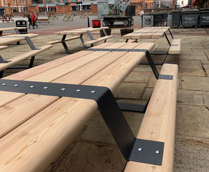 Picnic tables and planters - Canal & River Trust Museum