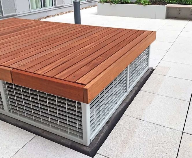 Bespoke roof terrace seating for Redcliff Quarter
