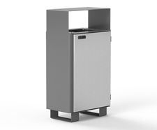 MURTON steel litter bin (75-litre capacity)