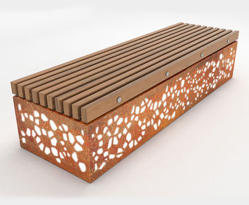 SOCA timber and steel illuminated bench