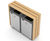 BLOC Double FSC timber and metal litter bin 2