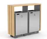 BLOC Double FSC timber and metal litter bin - on this page