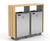 BLOC Double FSC timber and metal litter bin 0