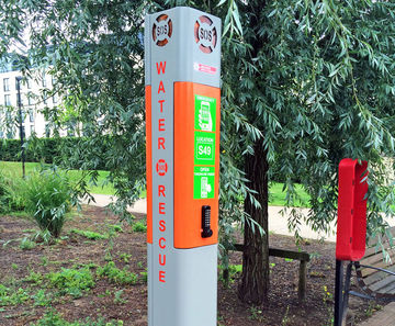 WATER RESCUE cabinet with key-coded lock