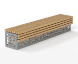 TORD Gabion FSC timber and mild steel bench - on this page