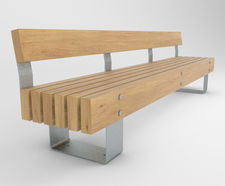 QUAY FSC timber and steel seat