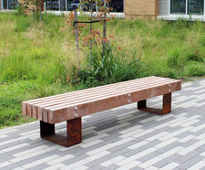QUAY FSC timber and steel bench