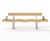 SERPENTINE FSC timber and stainless steel 5-slat seat 5