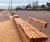 SERPENTINE contemporary 5-slat bench 2