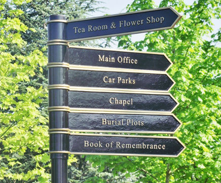 Bespoke metal fingerpole signs