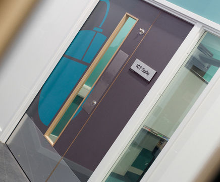Formica® enhances school with unique door designs