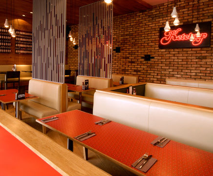 Formica® Bespoke laminate for burger venue, Glasgow