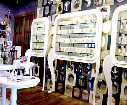 Wall panels for Diptyque in Liberty London store