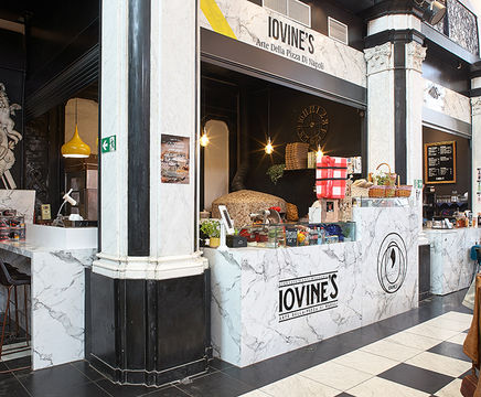 Blue Storm Formica laminate used in Holy Food Market