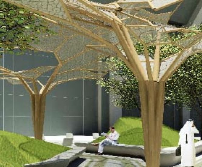 Water features, Sowwah Square, Abu Dhabi
