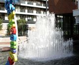 Multi-jet fountain - Beacon South Quarter mixed use site - on this page