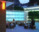 Perforated stainless steel water wall, Sedley Place - on this page