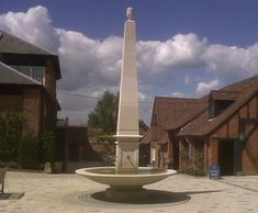 Traditional obelisk water feature for Hatfield House